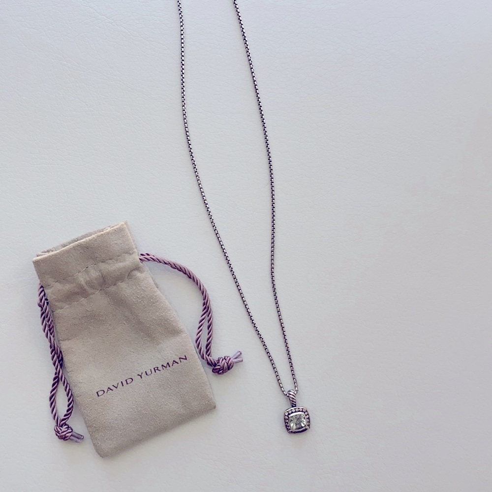 Petite Albion®Pendant Necklace Prasiolite Diamonds